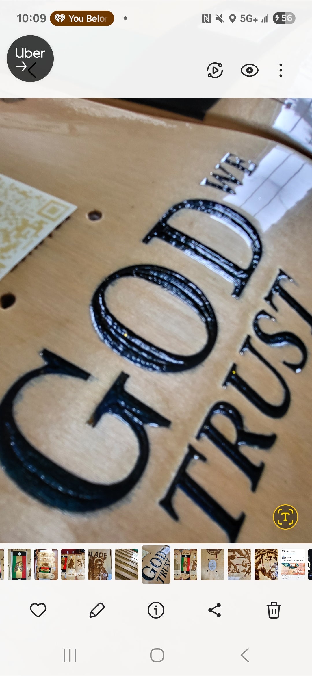 GEN-X Glory and Grace 8.5" skateboard. Roll with Jesus