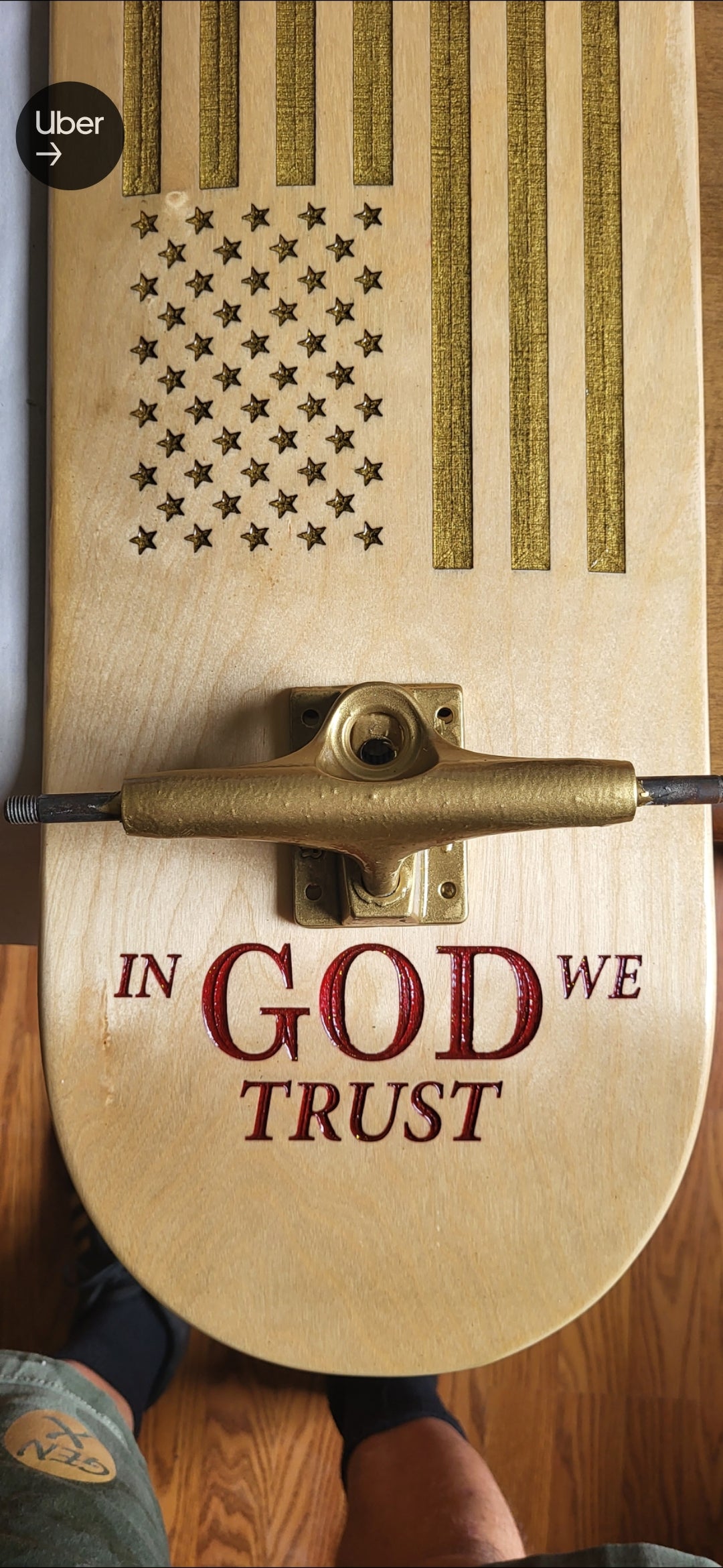 GEN-X Glory and Grace 8.5" skateboard. Roll with Jesus